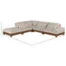 Manufacturer Color_Taupe -- Turin 127.75" Taupe Fabric Upholstered 5 pc Modular Sectional IMAGE 6