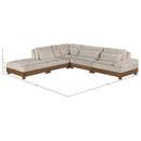  Meridian Turin 127.75" Taupe Fabric Upholstered 5 pc Modular Sectional IMAGE 6
