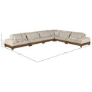  Meridian Turin 167.75" Taupe Fabric Upholstered 6 pc Modular Sectional IMAGE 6