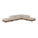  Meridian Turin 160" Taupe Fabric Upholstered 6 pc Modular Sectional IMAGE 1