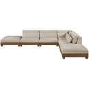  Meridian Turin 160" Taupe Fabric Upholstered 6 pc Modular Sectional IMAGE 2