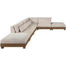  Meridian Turin 160" Taupe Fabric Upholstered 6 pc Modular Sectional IMAGE 3