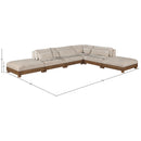  Manufacturer Color_Taupe -- Turin 160" Taupe Fabric Upholstered 6 pc Modular Sectional IMAGE 6