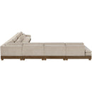  Meridian Turin 167.75" Taupe Fabric Upholstered 7 pc Modular Sectional IMAGE 5