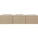  Meridian Stellar 114" Beige Chenille Fabric Upholstered 3 pc Modular Sofa IMAGE 3