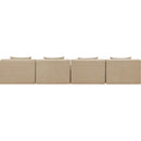  Meridian Stellar 152" Beige Chenille Fabric Upholstered 4 pc Modular Sofa IMAGE 3