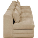  Meridian Stellar 152" Beige Chenille Fabric Upholstered 4 pc Modular Sofa IMAGE 4