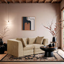  Manufacturer Color_Beige -- Meridian Stellar Stationary Loveseat IMAGE 2