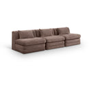  Manufacturer Color_Brown -- Stellar 114" Brown Chenille Fabric Upholstered 3 pc Modular Sofa IMAGE 1