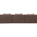  Manufacturer Color_Brown -- Stellar 114" Brown Chenille Fabric Upholstered 3 pc Modular Sofa IMAGE 3