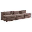  Manufacturer Color_Brown -- Stellar 114" Brown Chenille Fabric Upholstered 3 pc Modular Sofa IMAGE 8