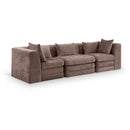  Manufacturer Color_Brown -- Stellar 114" Brown Chenille Fabric Upholstered 3 pc Modular Sofa IMAGE 1