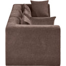  Manufacturer Color_Brown -- Stellar 114" Brown Chenille Fabric Upholstered 3 pc Modular Sofa IMAGE 4