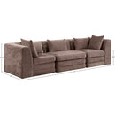  Manufacturer Color_Brown -- Stellar 114" Brown Chenille Fabric Upholstered 3 pc Modular Sofa IMAGE 8