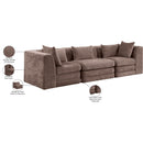  Manufacturer Color_Brown -- Stellar 114" Brown Chenille Fabric Upholstered 3 pc Modular Sofa IMAGE 9