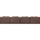  Manufacturer Color_Brown -- Stellar 152" Brown Chenille Fabric Upholstered 4 pc Modular Sofa IMAGE 3