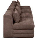  Manufacturer Color_Brown -- Stellar 152" Brown Chenille Fabric Upholstered 4 pc Modular Sofa IMAGE 4