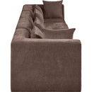  Manufacturer Color_Brown -- Stellar 152" Brown Chenille Fabric Upholstered 4 pc Modular Sofa IMAGE 4