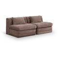  Manufacturer Color_Brown -- Stellar 76" Brown Chenille Fabric Upholstered 2 pc Modular Loveseat IMAGE 1