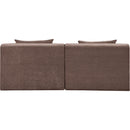  Manufacturer Color_Brown -- Stellar 76" Brown Chenille Fabric Upholstered 2 pc Modular Loveseat IMAGE 3