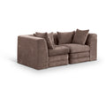 Manufacturer Color_Brown -- Stellar 76" Brown Chenille Fabric Upholstered 2 pc Modular Loveseat IMAGE 1