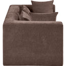  Manufacturer Color_Brown -- Stellar 76" Brown Chenille Fabric Upholstered 2 pc Modular Loveseat IMAGE 4