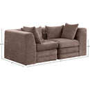  Manufacturer Color_Brown -- Stellar 76" Brown Chenille Fabric Upholstered 2 pc Modular Loveseat IMAGE 8