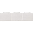  Manufacturer Color_Cream -- Stellar 114" Cream Chenille Fabric Upholstered 3 pc Modular Sofa IMAGE 3