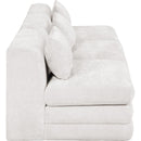  Manufacturer Color_Cream -- Stellar 114" Cream Chenille Fabric Upholstered 3 pc Modular Sofa IMAGE 4