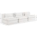  Manufacturer Color_Cream -- Stellar 114" Cream Chenille Fabric Upholstered 3 pc Modular Sofa IMAGE 8