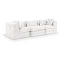 Manufacturer Color_Cream -- Stellar 114" Cream Chenille Fabric Upholstered 3 pc Modular Sofa IMAGE 1