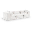  Manufacturer Color_Cream -- Stellar 114" Cream Chenille Fabric Upholstered 3 pc Modular Sofa IMAGE 1