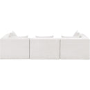  Manufacturer Color_Cream -- Stellar 114" Cream Chenille Fabric Upholstered 3 pc Modular Sofa IMAGE 3