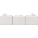  Meridian Stellar 114" Cream Chenille Fabric Upholstered 3 pc Modular Sofa IMAGE 3
