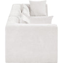  Meridian Stellar 114" Cream Chenille Fabric Upholstered 3 pc Modular Sofa IMAGE 4