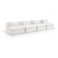  Manufacturer Color_Cream -- Stellar 152" Cream Chenille Fabric Upholstered 4 pc Modular Sofa IMAGE 1