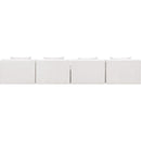  Manufacturer Color_Cream -- Stellar 152" Cream Chenille Fabric Upholstered 4 pc Modular Sofa IMAGE 3