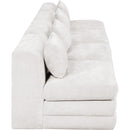  Meridian Stellar 152" Cream Chenille Fabric Upholstered 4 pc Modular Sofa IMAGE 4