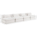  Manufacturer Color_Cream -- Stellar 152" Cream Chenille Fabric Upholstered 4 pc Modular Sofa IMAGE 8