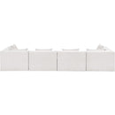  Manufacturer Color_Cream -- Stellar 152" Cream Chenille Fabric Upholstered 4 pc Modular Sofa IMAGE 3