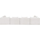  Meridian Stellar 152" Cream Chenille Fabric Upholstered 4 pc Modular Sofa IMAGE 3