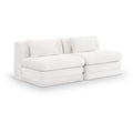  Manufacturer Color_Cream -- Stellar 76" Cream Chenille Fabric Upholstered 2 pc Modular Loveseat IMAGE 1