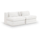  Manufacturer Color_Cream -- Stellar 76" Cream Chenille Fabric Upholstered 2 pc Modular Loveseat IMAGE 1