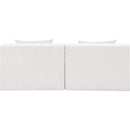  Manufacturer Color_Cream -- Stellar 76" Cream Chenille Fabric Upholstered 2 pc Modular Loveseat IMAGE 3