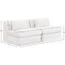  Manufacturer Color_Cream -- Stellar 76" Cream Chenille Fabric Upholstered 2 pc Modular Loveseat IMAGE 8