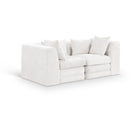  Manufacturer Color_Cream -- Stellar 76" Cream Chenille Fabric Upholstered 2 pc Modular Loveseat IMAGE 1
