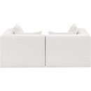  Manufacturer Color_Cream -- Stellar 76" Cream Chenille Fabric Upholstered 2 pc Modular Loveseat IMAGE 3