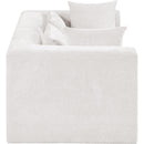  Meridian Stellar 76" Cream Chenille Fabric Upholstered 2 pc Modular Loveseat IMAGE 4