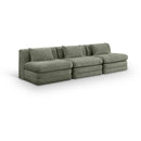  Manufacturer Color_Green -- Stellar 114" Green Chenille Fabric Upholstered 3 pc Modular Sofa IMAGE 1