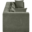  Manufacturer Color_Green -- Stellar 114" Green Chenille Fabric Upholstered 3 pc Modular Sofa IMAGE 4
